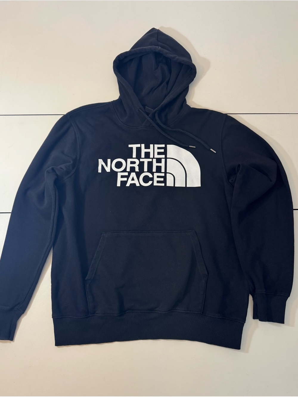 The North Face Black Hoodie with White Logo